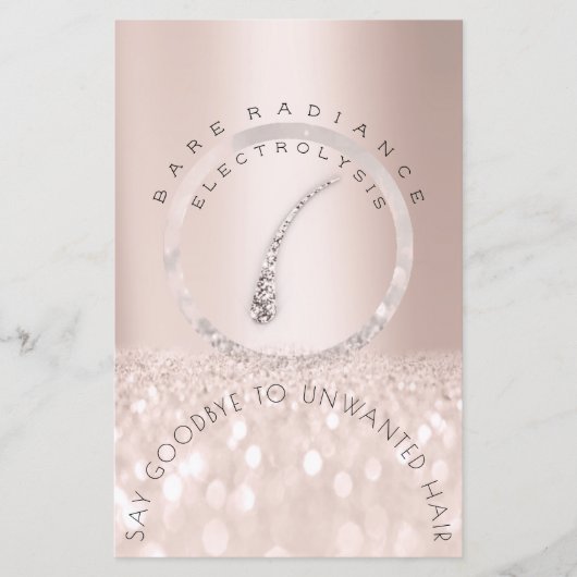 Nazorginstructies Roos Glitter Electrolysis Flyer (Voorkant)