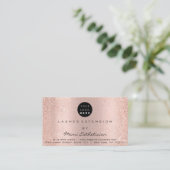 Nazorginstructies Roos Roze Logo Visitekaartje (Staand voorkant)