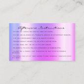 Nazorginstructies - Roze schijven met een reserveg Visitekaartje (Achterkant)