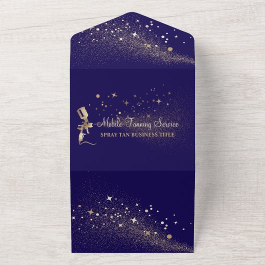 Nazorginstructies Spray Tan Flyer marine All In One Uitnodiging (Buitenkant)