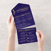 Nazorginstructies Spray Tan Flyer marine All In One Uitnodiging (Afscheurbaar)