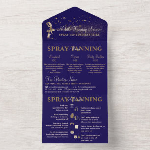 Nazorginstructies Spray Tan Flyer marine All In One Uitnodiging