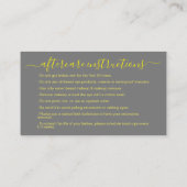 Nazorginstructies streepjes Gold Logo QR-CODE Visitekaartje (Achterkant)