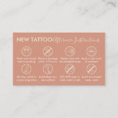 Nazorginstructies Tattoo Body Art Visitekaartje (Achterkant)