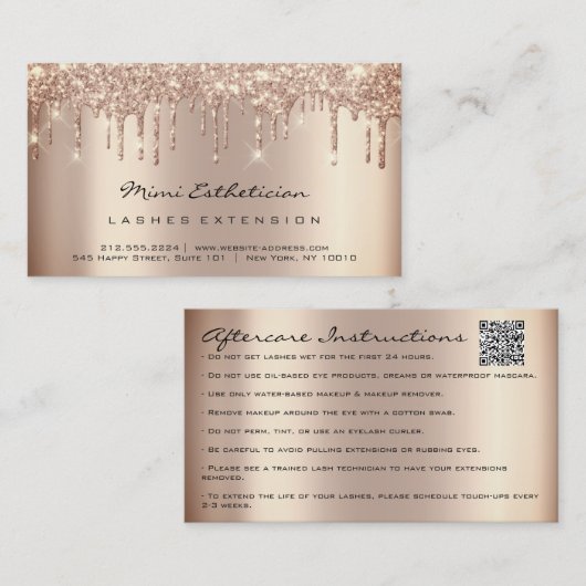 Nazorginstructies Uitslag Roos Drift QR-code Visitekaartje (Voorkant / Achterkant)