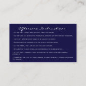 Nazorginstructies Uitslag Roos Glitter Drip marine Visitekaartje (Achterkant)