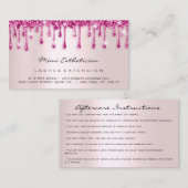 Nazorginstructies Uitslag Roos Glitter DripBerry Visitekaartje (Voorkant / Achterkant)