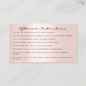 Nazorginstructies Uitslag Roos Glitter DripBlush Visitekaartje (Achterkant)