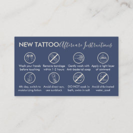 Nazorginstructies voor de nazorg van de Navy Body  Visitekaartje