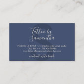 Nazorginstructies voor de nazorg van de Navy Body  Visitekaartje (Voorkant)