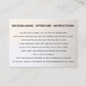 Nazorginstructies voor microblading Business C Visitekaartje (Voorkant)