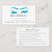 Nazorginstructies Wimper Wit Blauwe Ogen Visitekaartje (Voorkant / Achterkant)