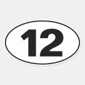 NB 12 OVALE STICKER (Voorkant)
