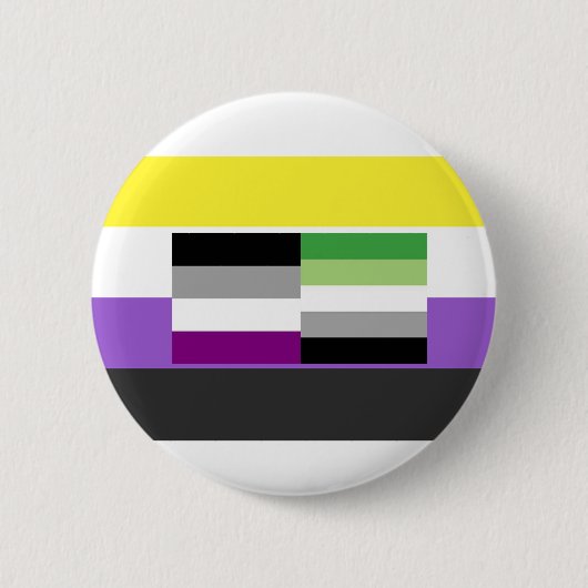NB Asexual Aromantic Button (Voorkant)