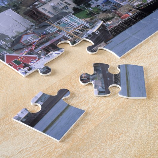 NB Canada, Nova Scotia. Een uitzicht van Lunenburg Legpuzzel (Zijkant)