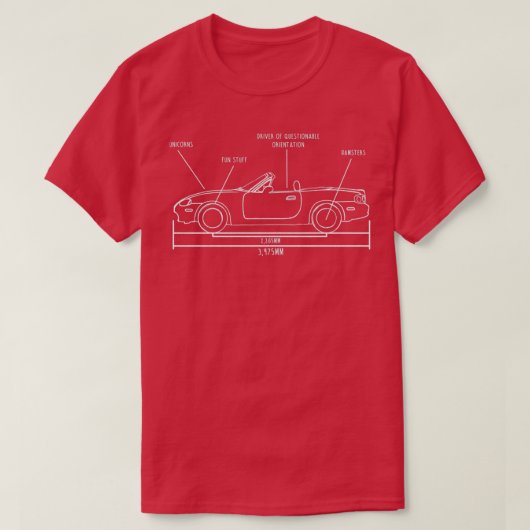 NB Miata Blueprint T-shirt (Design voorkant)
