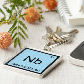Nb - Narwal Bacon Chemie Elementsymbool T-shirt Sleutelhanger (Zijkant)