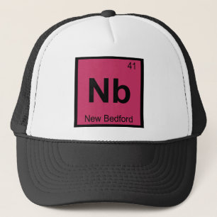 Nb - New Bedford Massachusetts Chemisch Symbool Trucker Pet