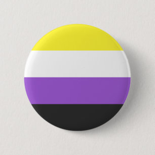 NB: Niet-binaire niet-Binaire Pride vlag Ronde Button 5,7 Cm