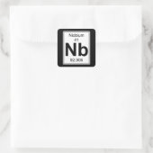 NB - niobium Vierkante Sticker (Tas)