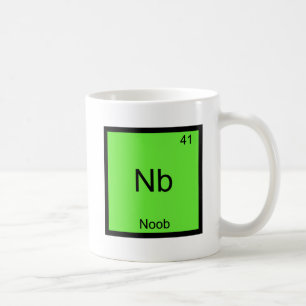Nb - Noob Chemistry Element Symbol Funny Newbie Koffiemok
