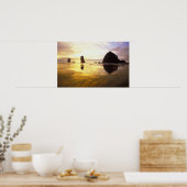 NB, Verenigde Staten, Oregon, Cannon Beach Sunset  Poster (Keuken)