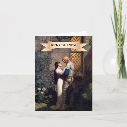 NB: Wyeth Romantic Medieval Art Valentijnsdag Kaart (Voorkant)