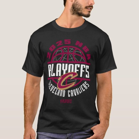 NBA In Mijn Cleveland Cavaliers Era Retro Wave Log T-shirt (Voorkant)