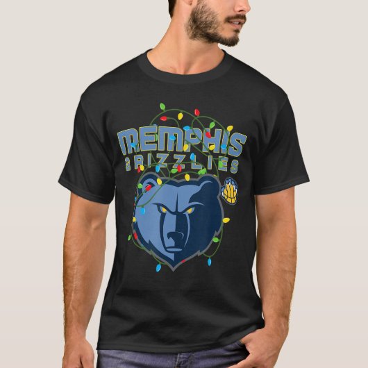 NBA Memphis Grizzlies Christmas Lights Holiday boy T-shirt (Voorkant)