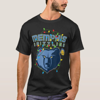 NBA Memphis Grizzlies Kerstverlichting Vakantie jo T-shirt
