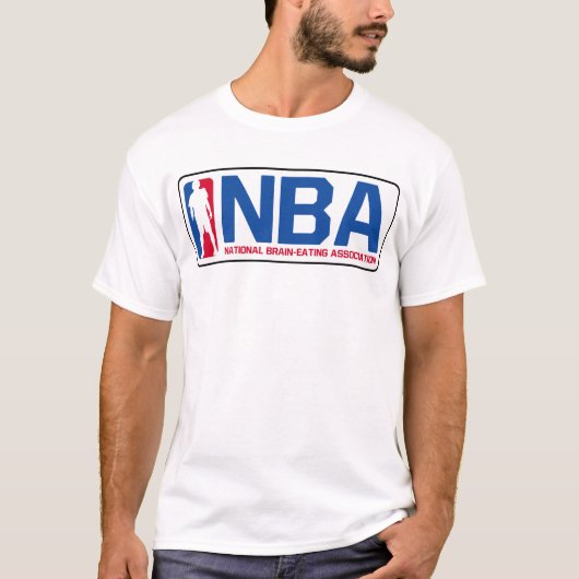 NBA National Brain Eating Association T T-shirt (Voorkant)