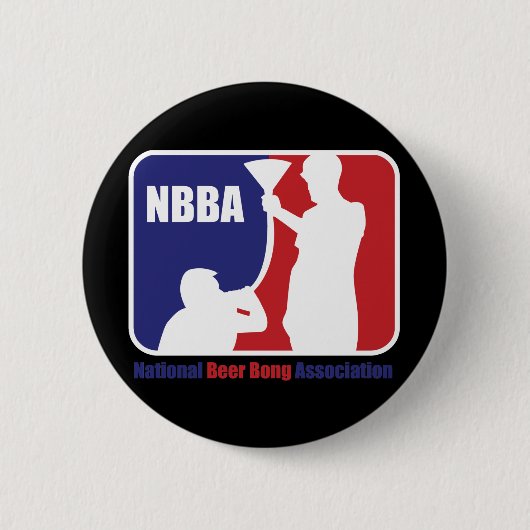 NBBA, National Beer Bong Association Ronde Button 5,7 Cm (Voorkant)