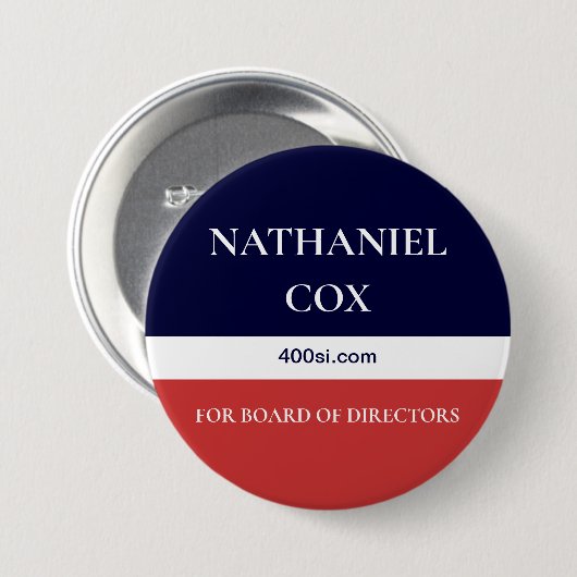 NBC BOD Campaign Button (Voorkant /achterkant)