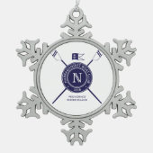 NBC kerstboomversiering Tin Sneeuwvlok Ornament (Voorkant)