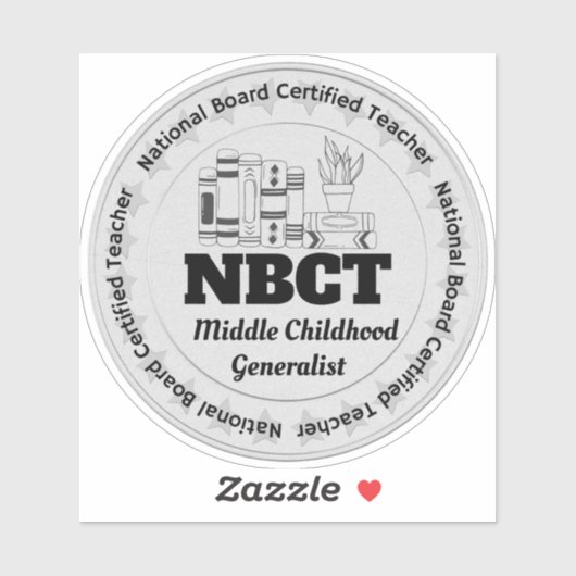 NBCT Board Certified Teacher Middle Childhood Sticker (Vel)