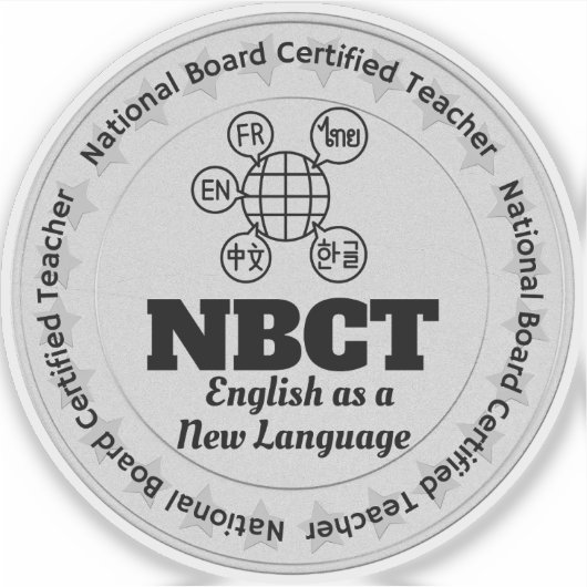 NBCT Docent Engels als nieuwe taal Sticker (Voorkant)