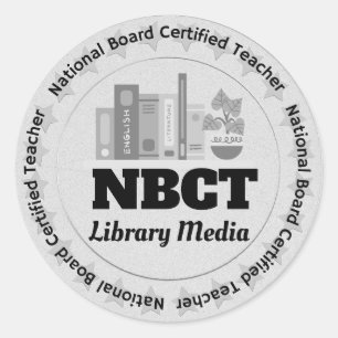 NBCT Lerarenbibliotheek Media Nationale Raden Ronde Sticker