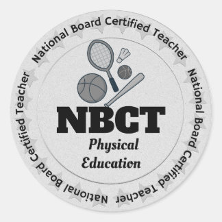 NBCT Nationale Raad Leraar Lichamelijke Opvoeding Ronde Sticker
