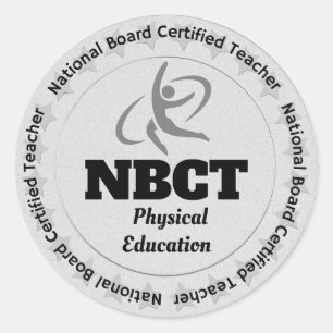 NBCT PE Teacher Board Certified Teacher Ronde Sticker