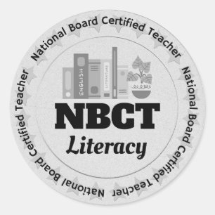 NBCT Teacher Literacy National Boards Ronde Sticker