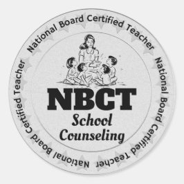 NBCT Teacher School Counseling Nationale Raden Ronde Sticker