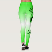 NBK Neon Alien Love Black Light Rave Leggings (Achterkant)