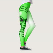 NBK Neon Alien Love Black Light Rave Leggings (Rechts)