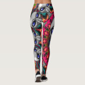 NBK Psychedelic Alien Black Light Rave Mandala Leggings (Achterkant)