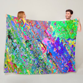NBK Trippy Psychedelic Acid Wax Stropdas-kleurstof Fleece Deken