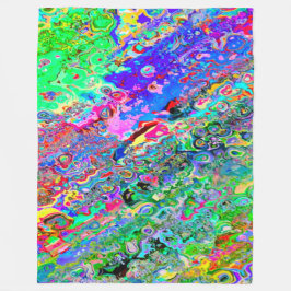 NBK Trippy Psychedelic Acid Wax Stropdas-kleurstof Fleece Deken