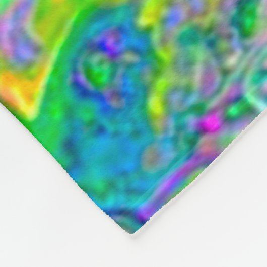 NBK Trippy Psychedelic Acid Wax Stropdas-kleurstof Fleece Deken (Hoek)