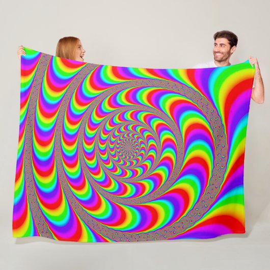 NBK Zuur Wiel Psychedelische reis Fleece Deken (In situ)