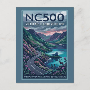 NC500 Schotland's ultieme roadtrip reisposter Briefkaart