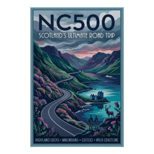 NC500 Schotland's ultieme roadtrip reisposter Perfect Poster